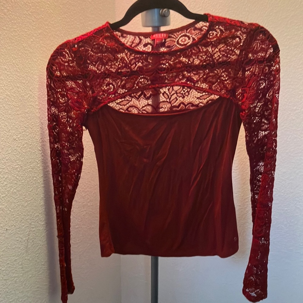 Red long sleeve shirt
